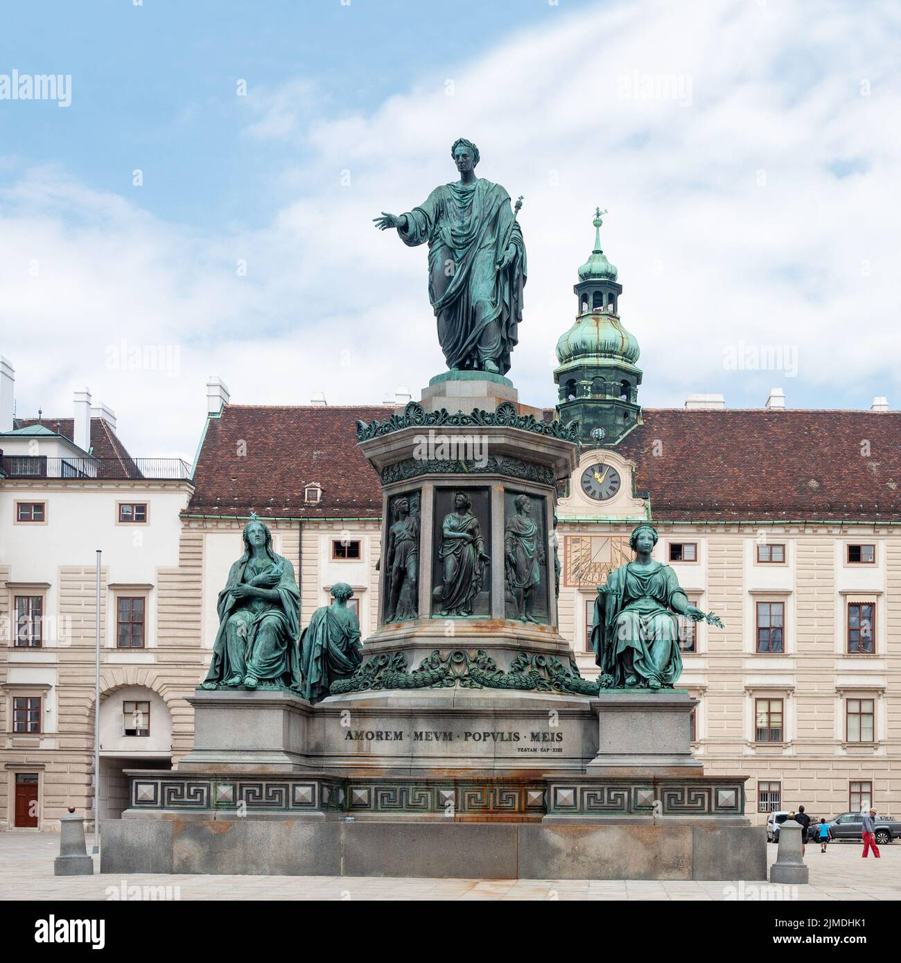 Denkmal für Kaiser Franz I. in der Hofburg, Wien Stockfoto