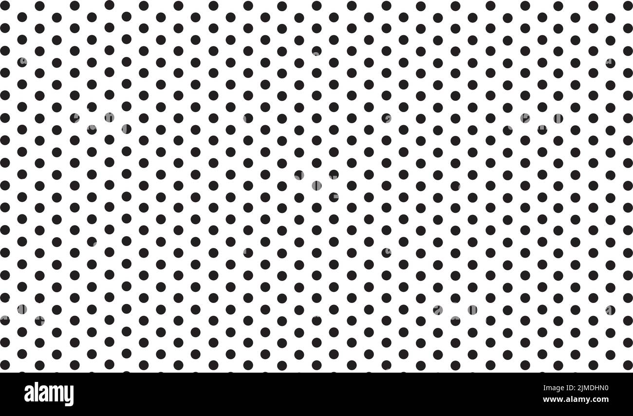 Ein Vektor-Punktmuster mit schwarzen und weißen Farben Stock Vektor
