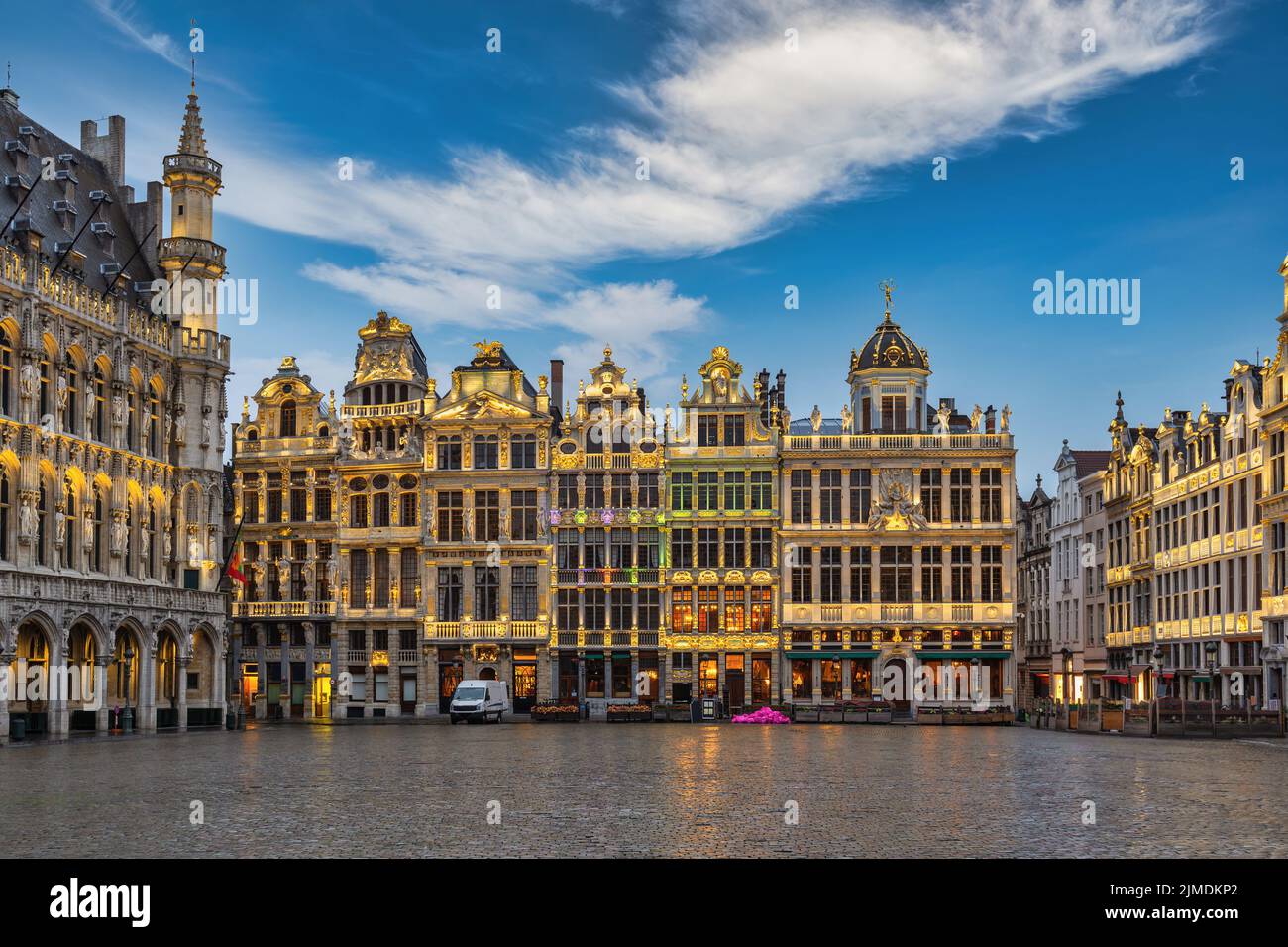 Brüssel Belgien, Skyline am berühmten Grand Place Stockfoto