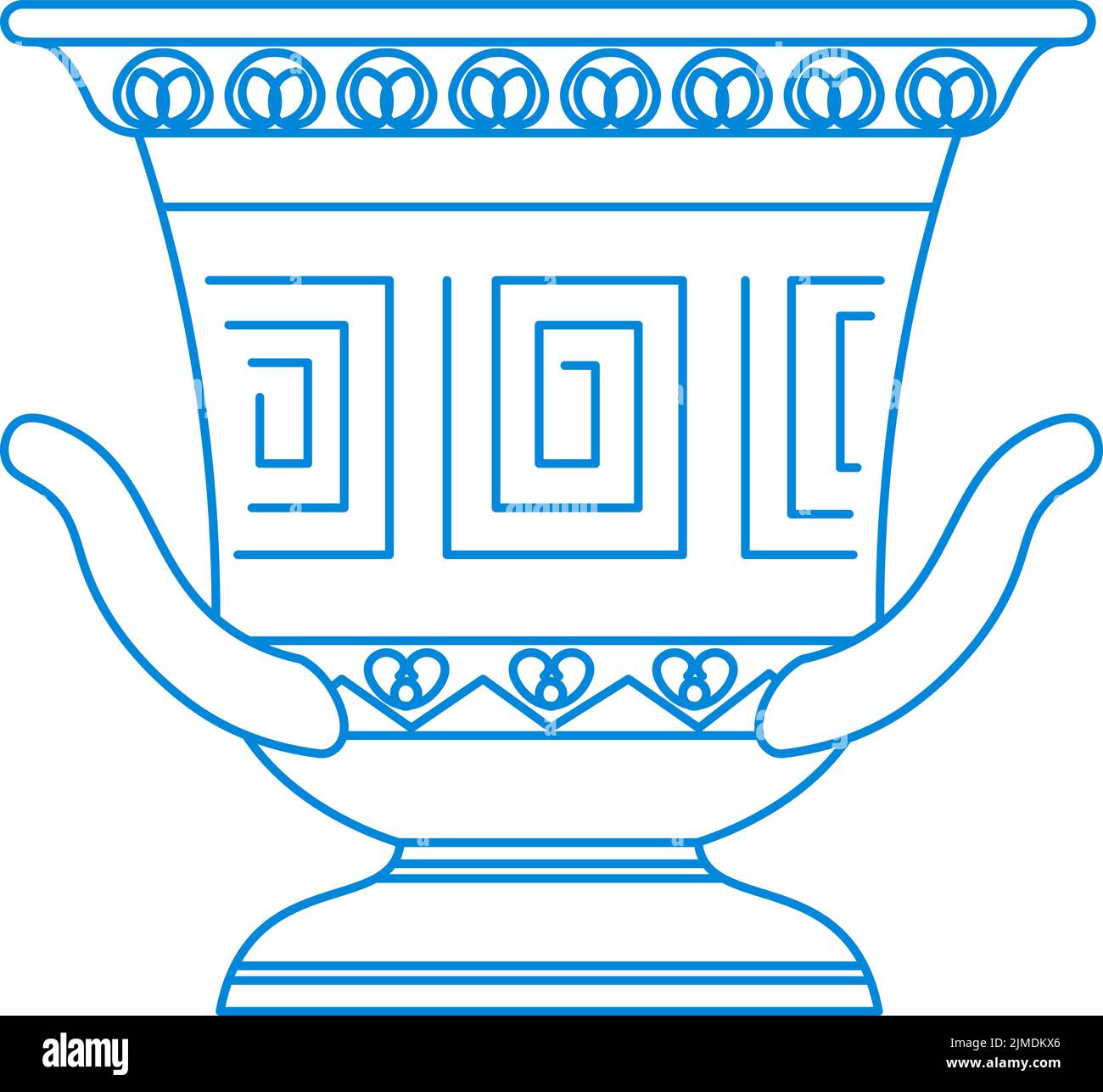 Antike Vase mit Ornamenten, antike griechische Kunst Stock Vektor