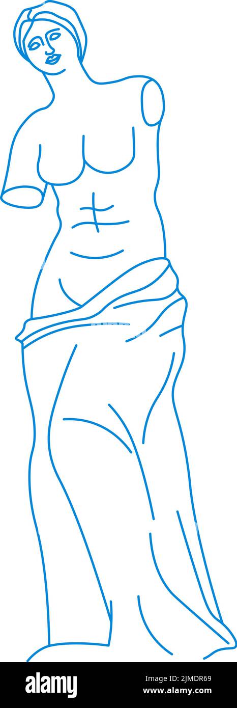 Venus de Milo Skulptur, antike Kunst und Kultur Stock Vektor