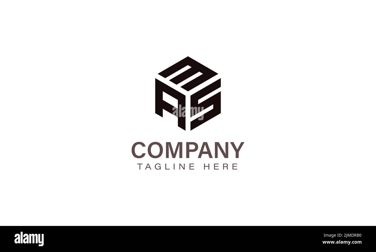 MAS-Logo, drei-Buchstaben-Logo, Alphabet M A S Hexagon-Form Vektor-Symbol-Vorlage Stock Vektor