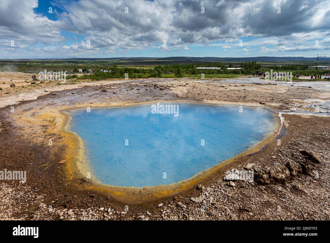 Der Geysir Blesi, Goldener Kreis im Süden Islands Stockfoto