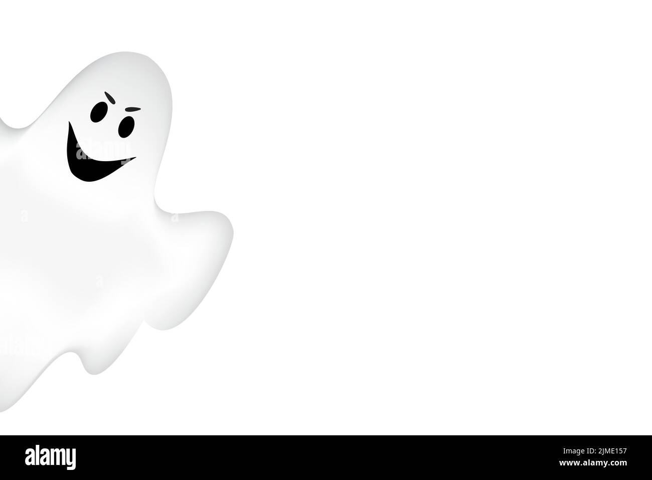 Halloween Grußkarte mit Geist. Stock Vektor