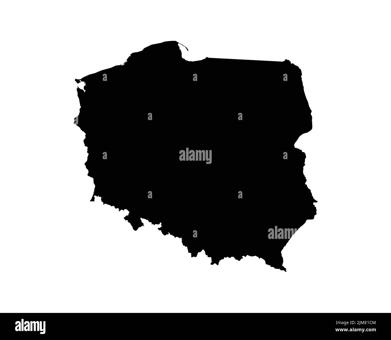 Karte Polen. Polnische Landkarte. Schwarzer und weißer Pole National