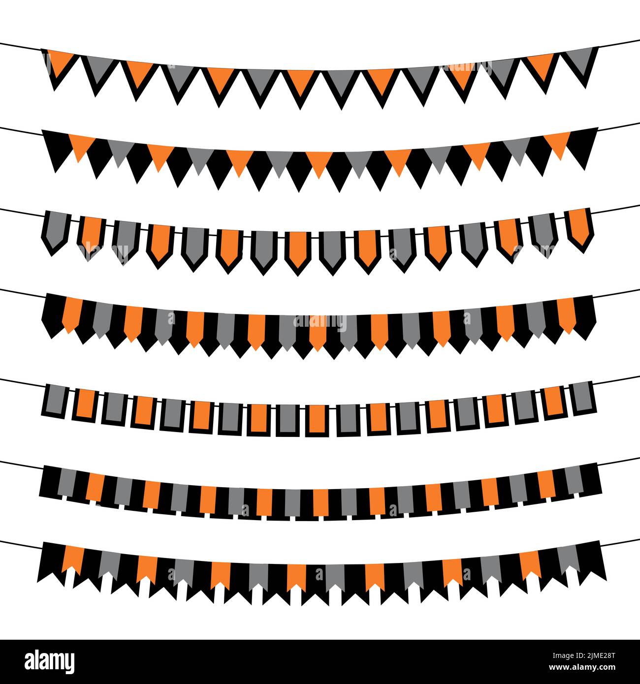 Vektor-Hintergrund mit Party-Flags. Stock Vektor