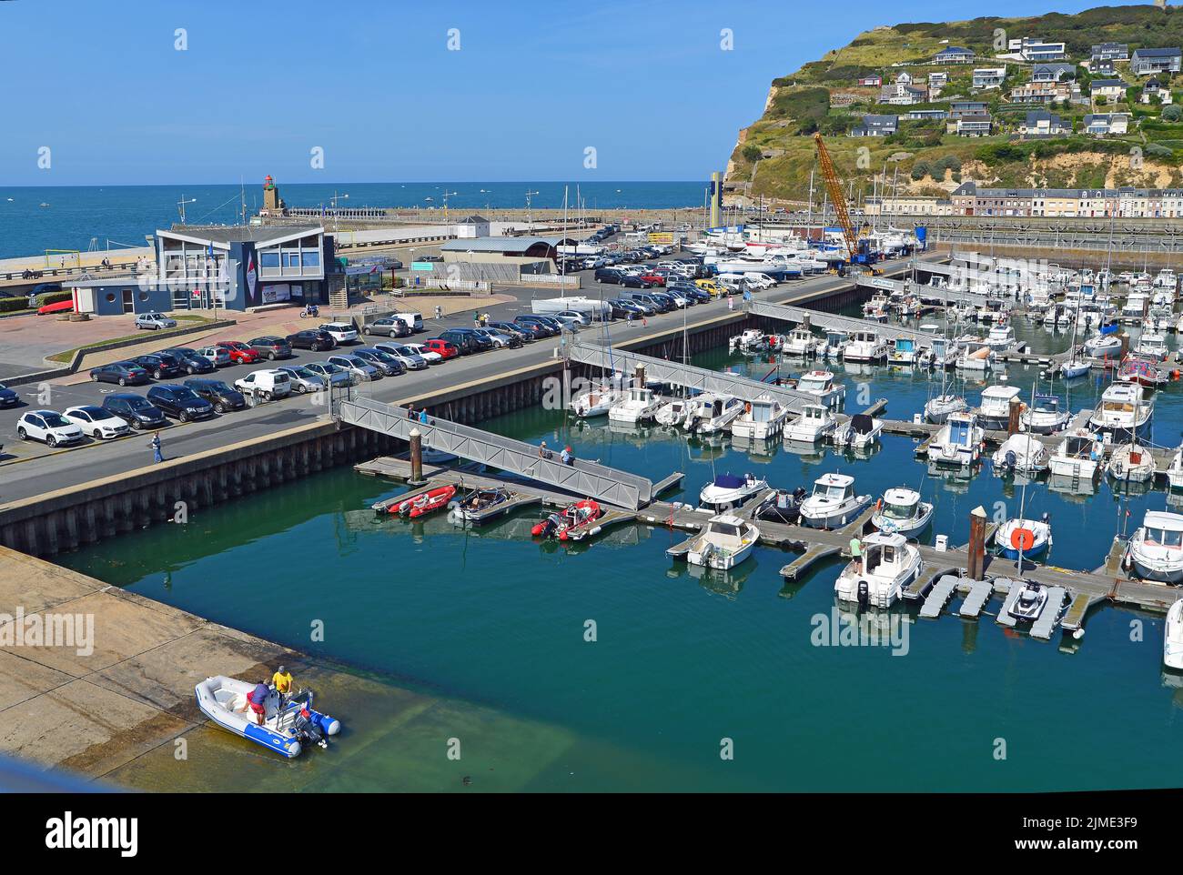 Blick von Fecamp, Normandie Stockfoto