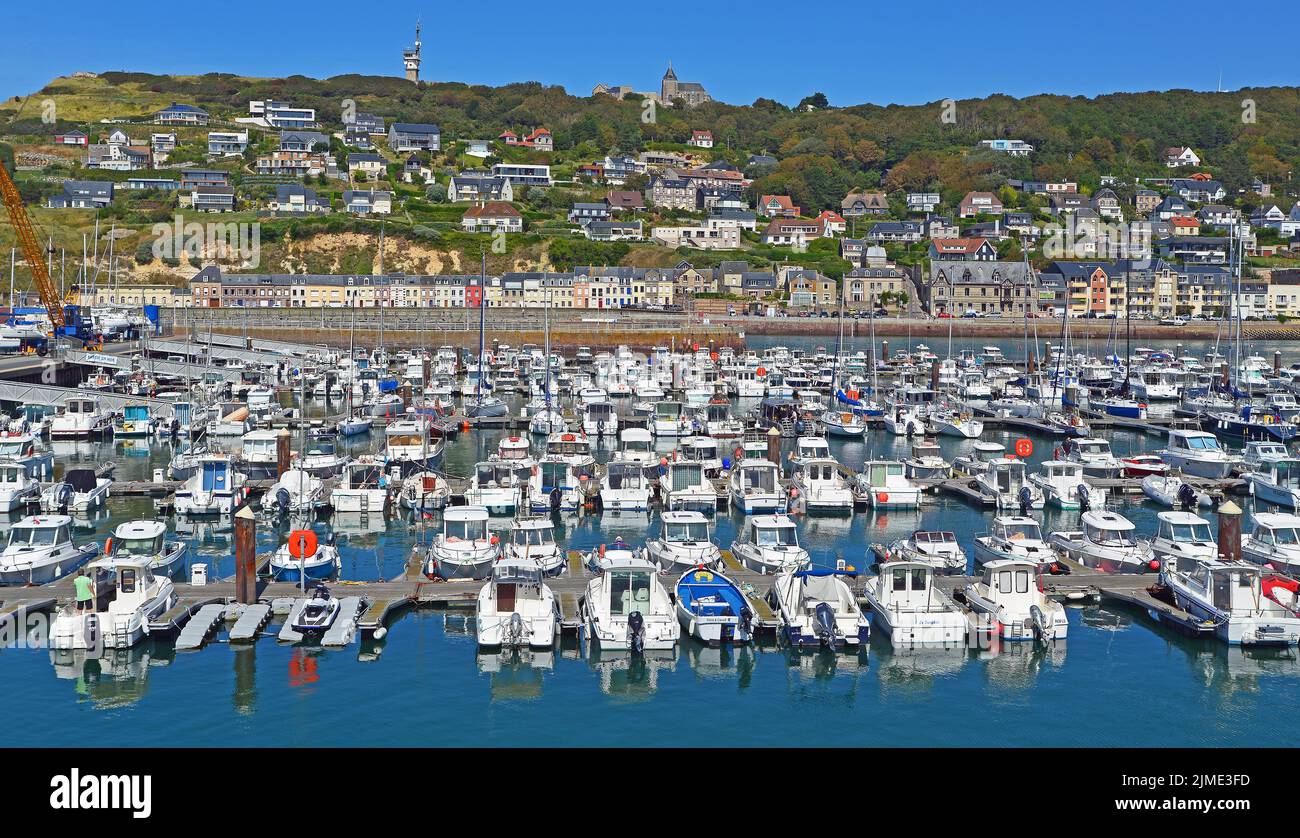 Blick von Fecamp, Normandie Stockfoto