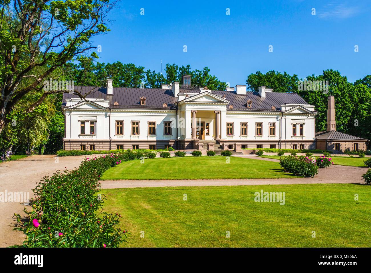 Herrenhaus von Gelgaudiskis - ein architektonisches Ensemble aus dem 19. Jahrhundert, im Bezirk Sakiai, Litauen Stockfoto