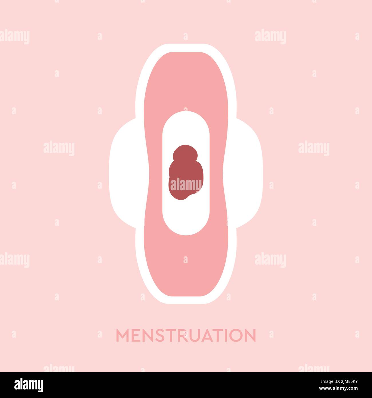 Menstruationshygiene Serviette weibliche Hygiene Grafik isoliert Stock Vektor