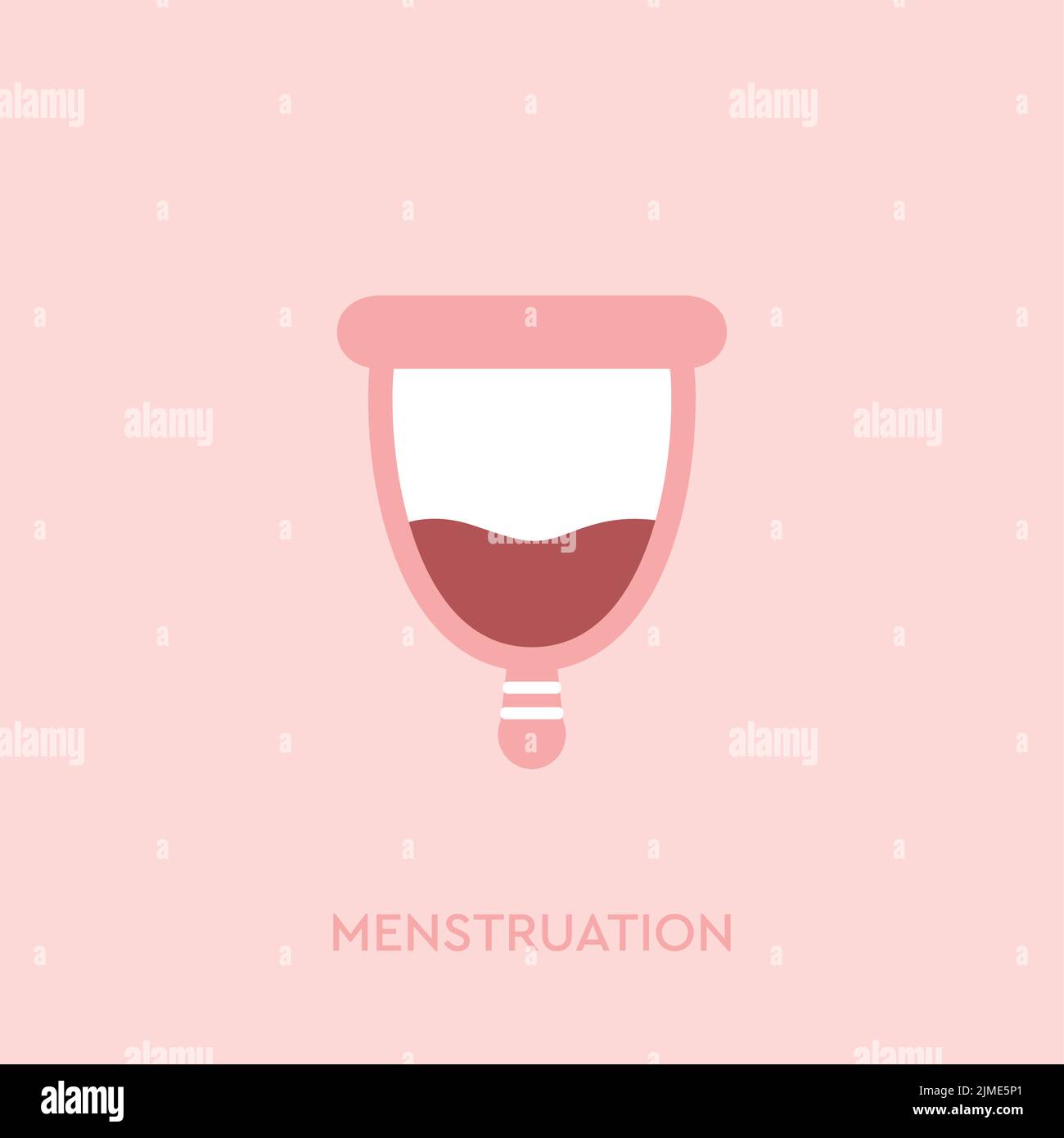 Menstruationstasse weibliche Hygiene einfache Grafik isoliert Stock Vektor