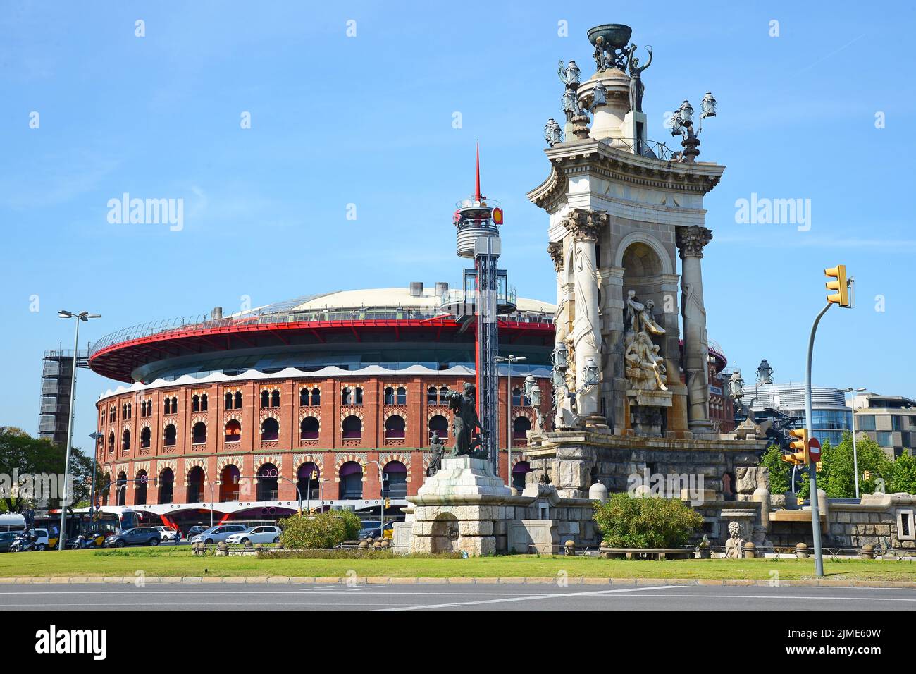 Placa dÂ´Espana, Barcelona, Spanien Stockfoto