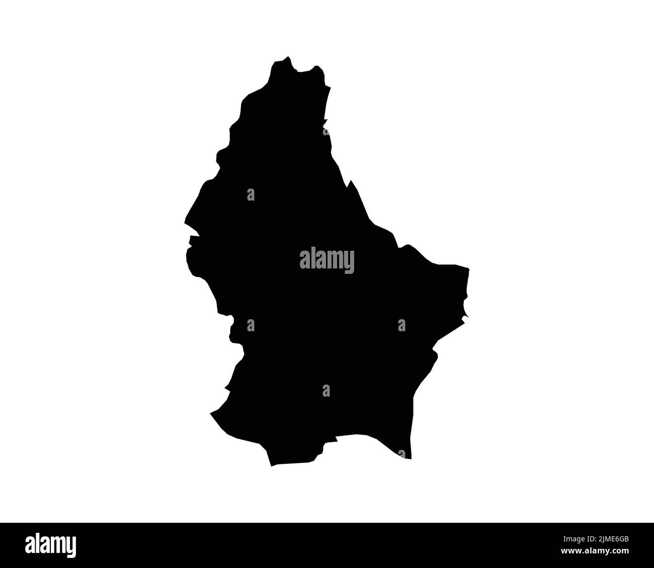 Luxemburg-Karte. Luxemburger Landkarte. Schwarz-Weiß National Nation Gliederung Geographie Grenze Grenzform Territorium Vektor Illustration EPS CL Stock Vektor