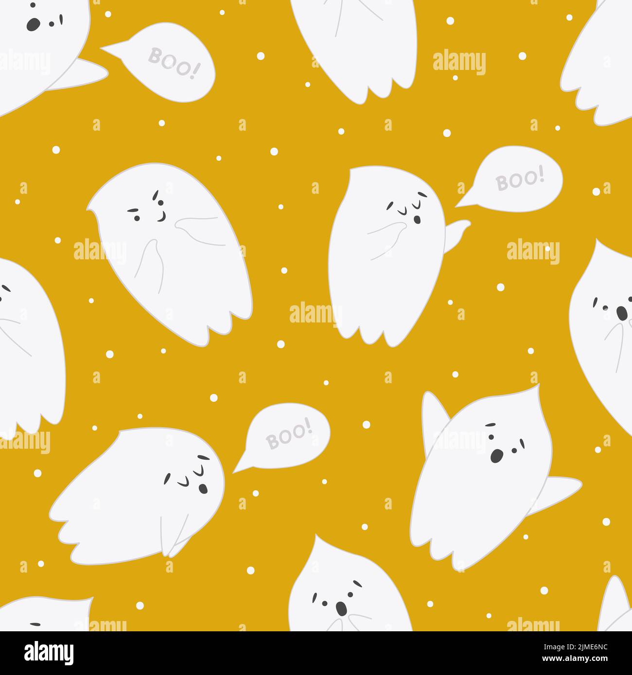 Halloween nahtlose Muster mit Geistern. Stock Vektor