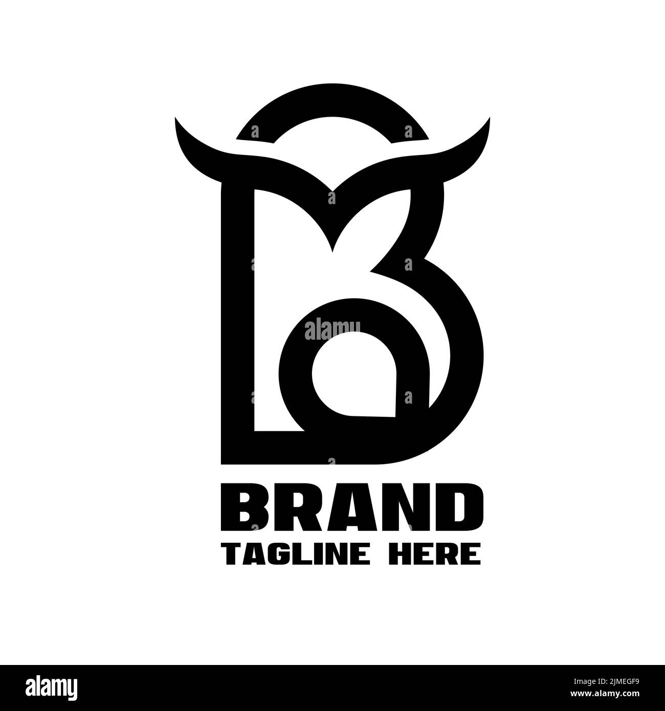 Modernes B-Vogelkauz-Logo. Vektorgrafik Stock Vektor