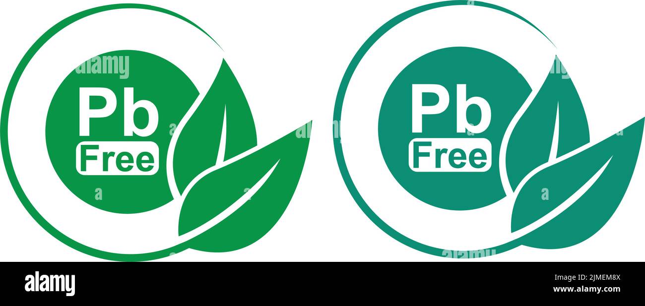 Vektorgrafik für bleifreie Produktsymbole Stock Vektor