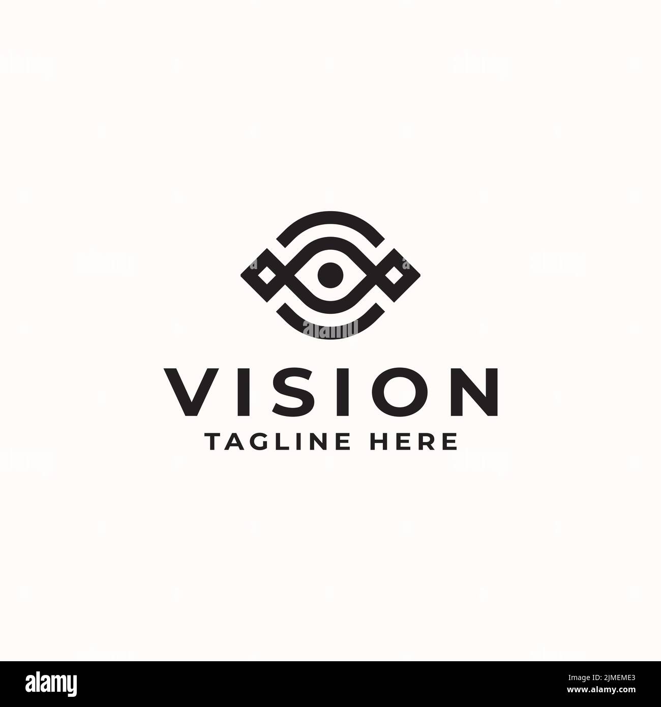 Eine Vision Auge Monogramm Logo Vorlage - Vektor-Illustration Stock Vektor