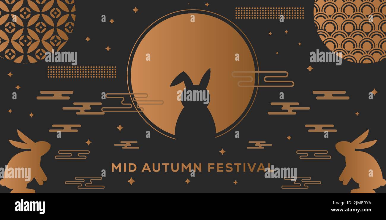 Dunkelgoldene Mitte Herbst-Bannerdarstellung Stock Vektor