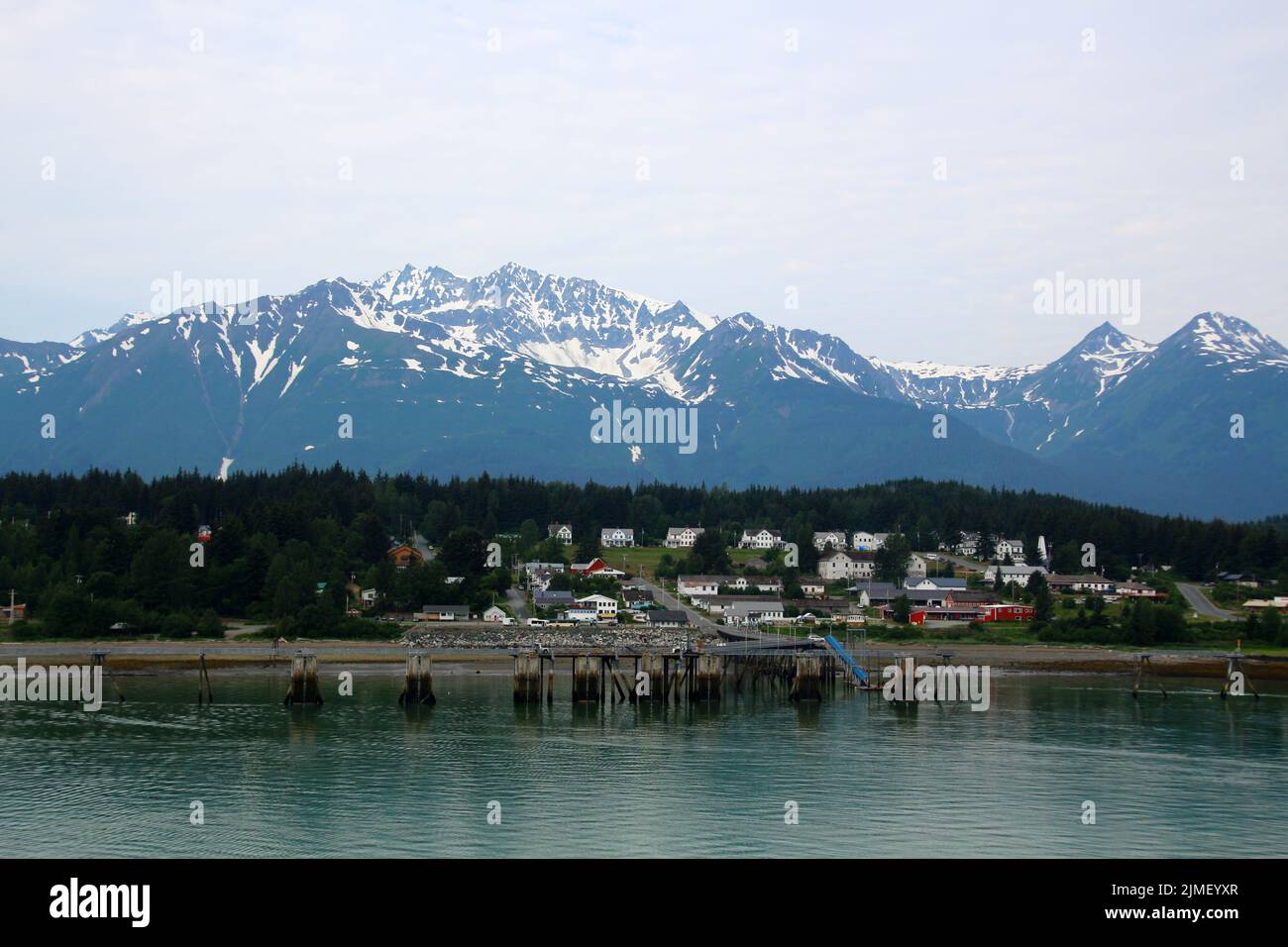 Alaska, Blick auf die Kleinstadt Haines, USA Stockfoto