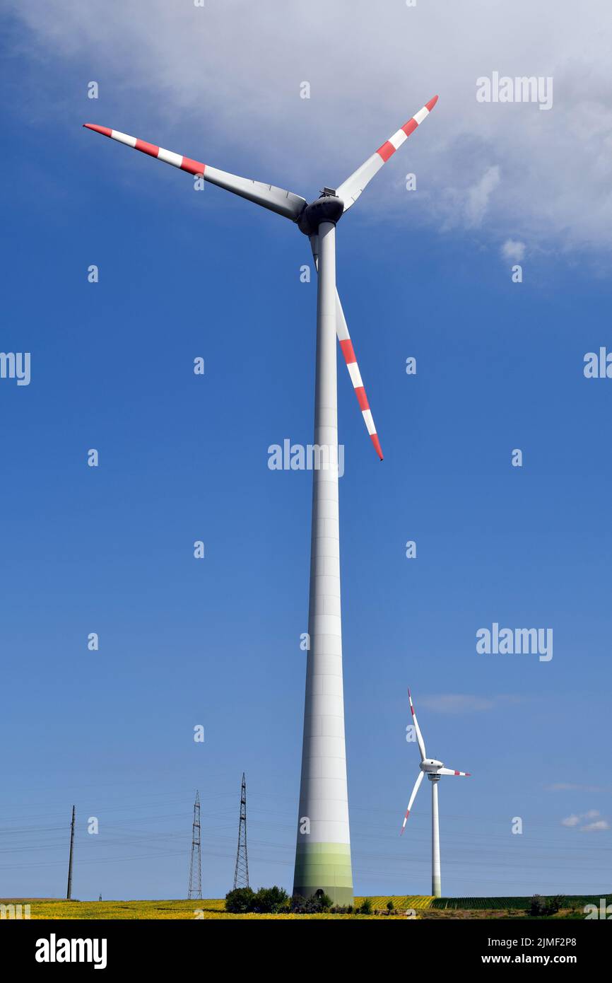 Österreich, Windkraftanlagen, eine Alternative zu Umweltschutz und Energieerzeugung Stockfoto