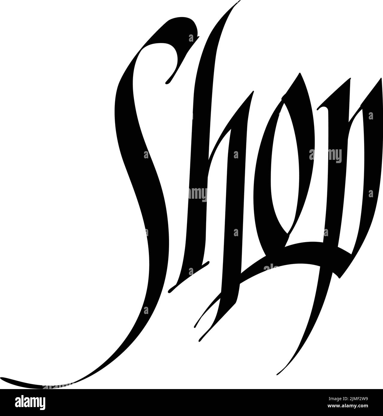 Die Inschrift logo Shop. Symbol, sign. Vektor icon. Das Bild ist auf weißem Hintergrund. Eine Inschrift zu den Kosmetik Shop, Kleidung oder einem Stock Vektor