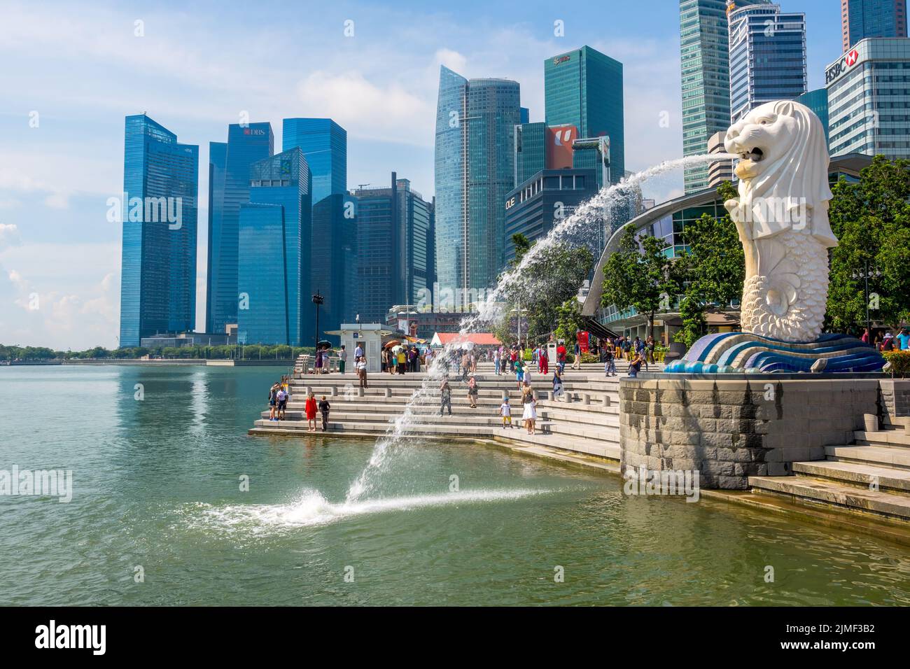 Symbol von Singapur - Merlion Stockfoto