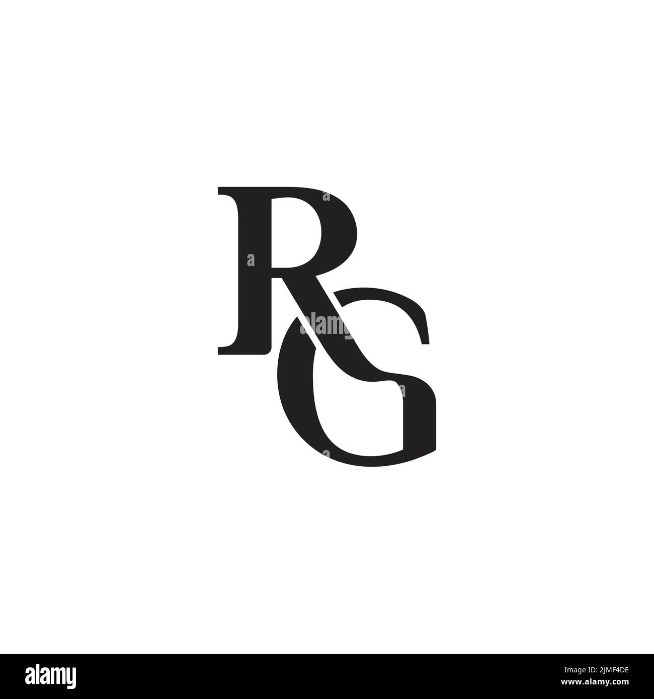 Buchstabe rg verbunden Band Mode-Logo Vektor Stock Vektor