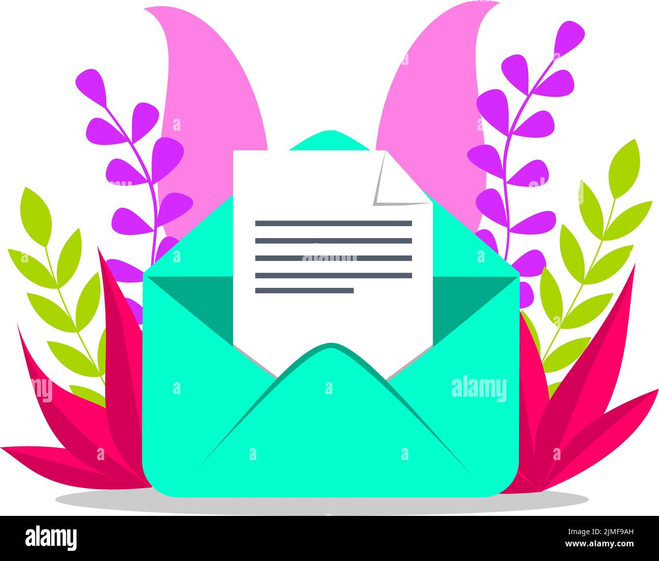 E-Mail, E-Mail-Marketing, Internet-Werbekonzepte. Vektor-Illustration mit flachem Design Stock Vektor