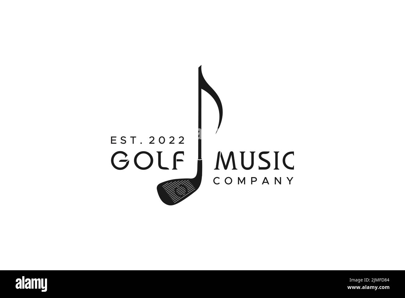 Golf Sticks Tone Music Logo Design Stock Vektor