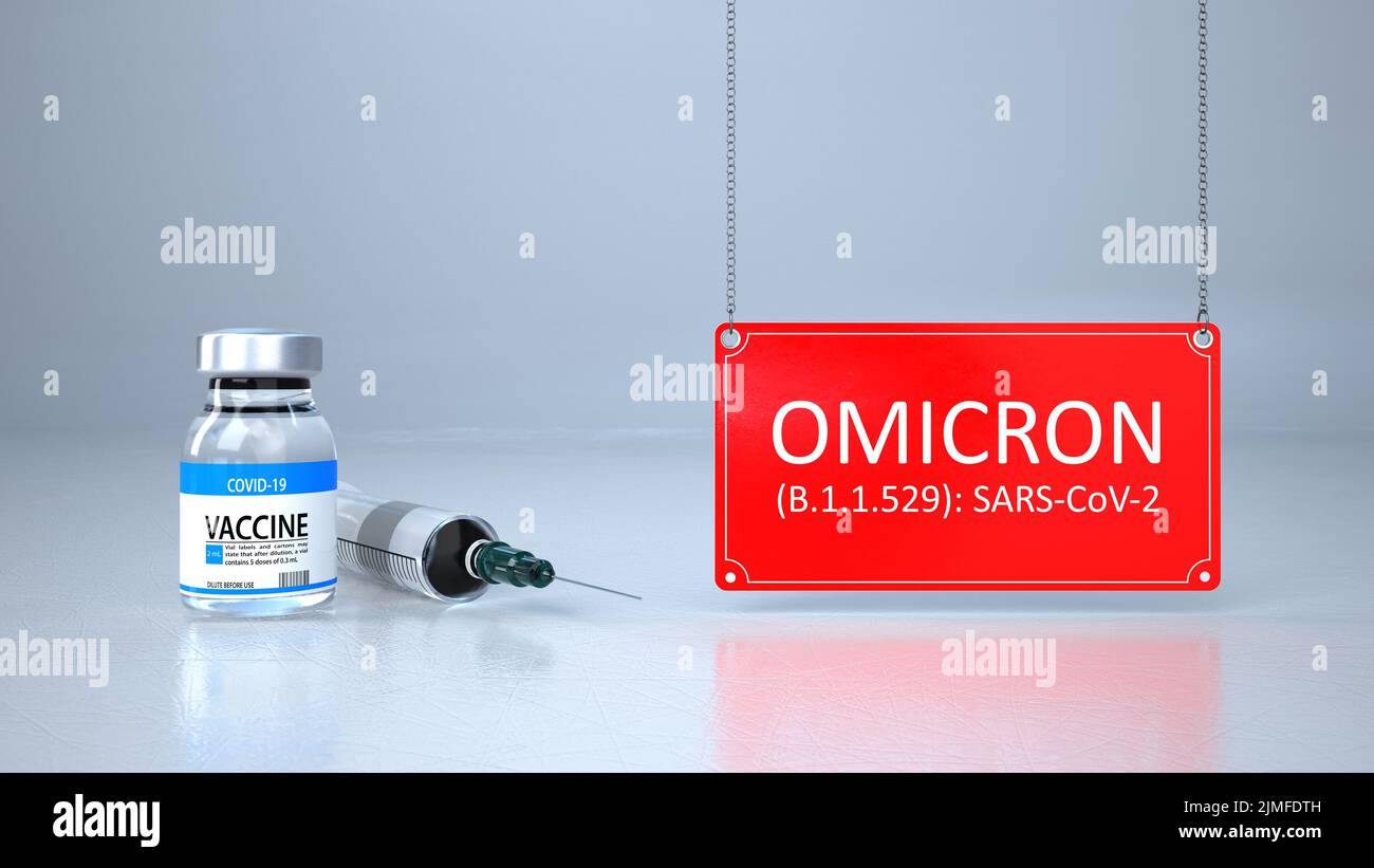 Omicron-Impfstoff Stockfoto