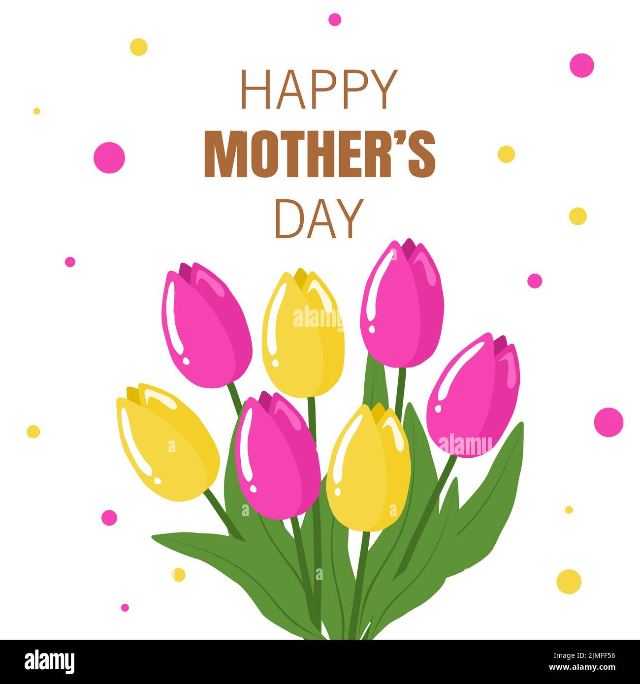 Happy Mother's Day Floral Card geeignet für Social Media Print Dekoration Einladungskarten und andere Muttertag Verwandte Aktivitäten Vektor Illustrati Stock Vektor