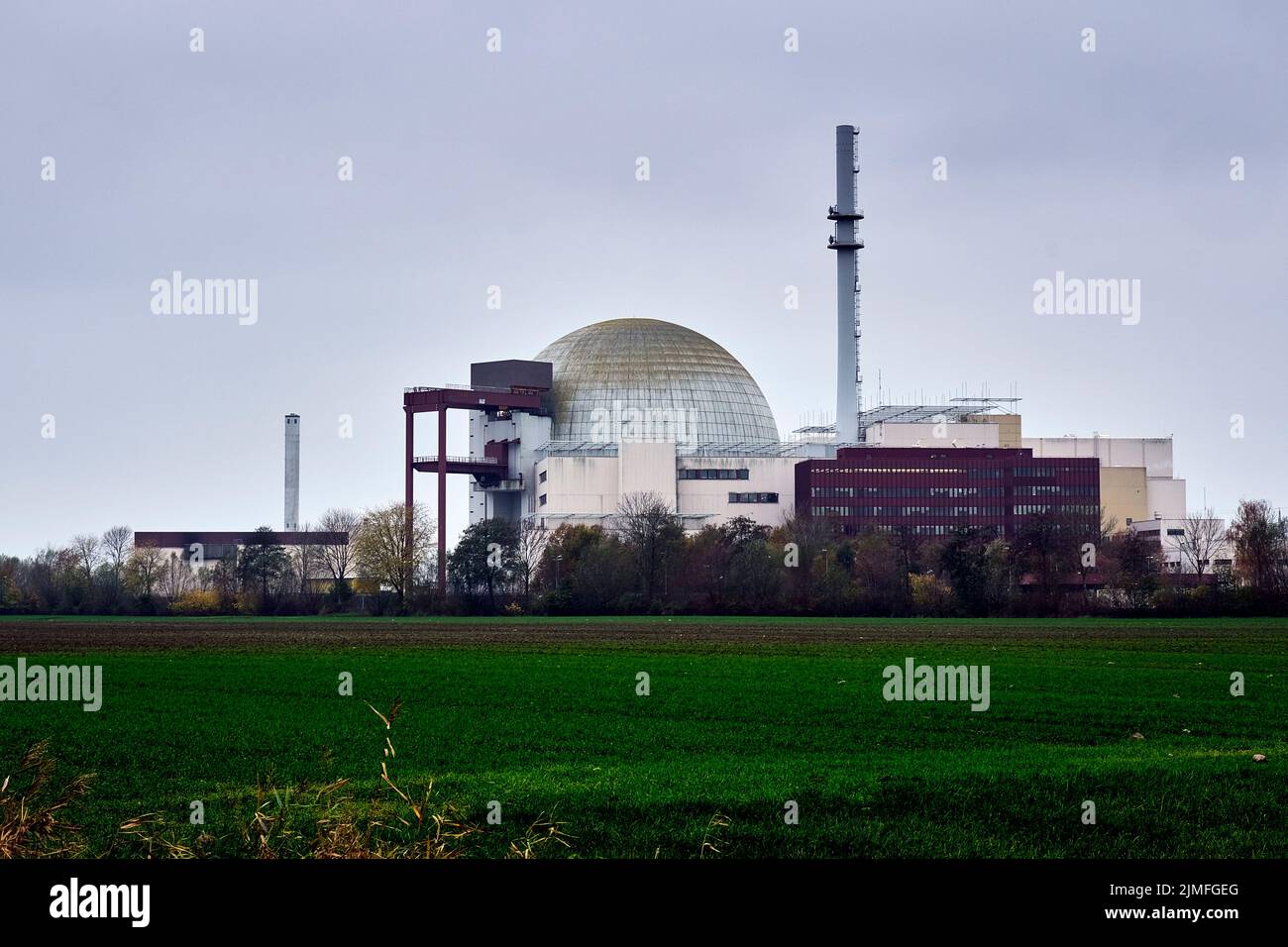 Kernkraftwerk Brokdorf (KBR). Stockfoto