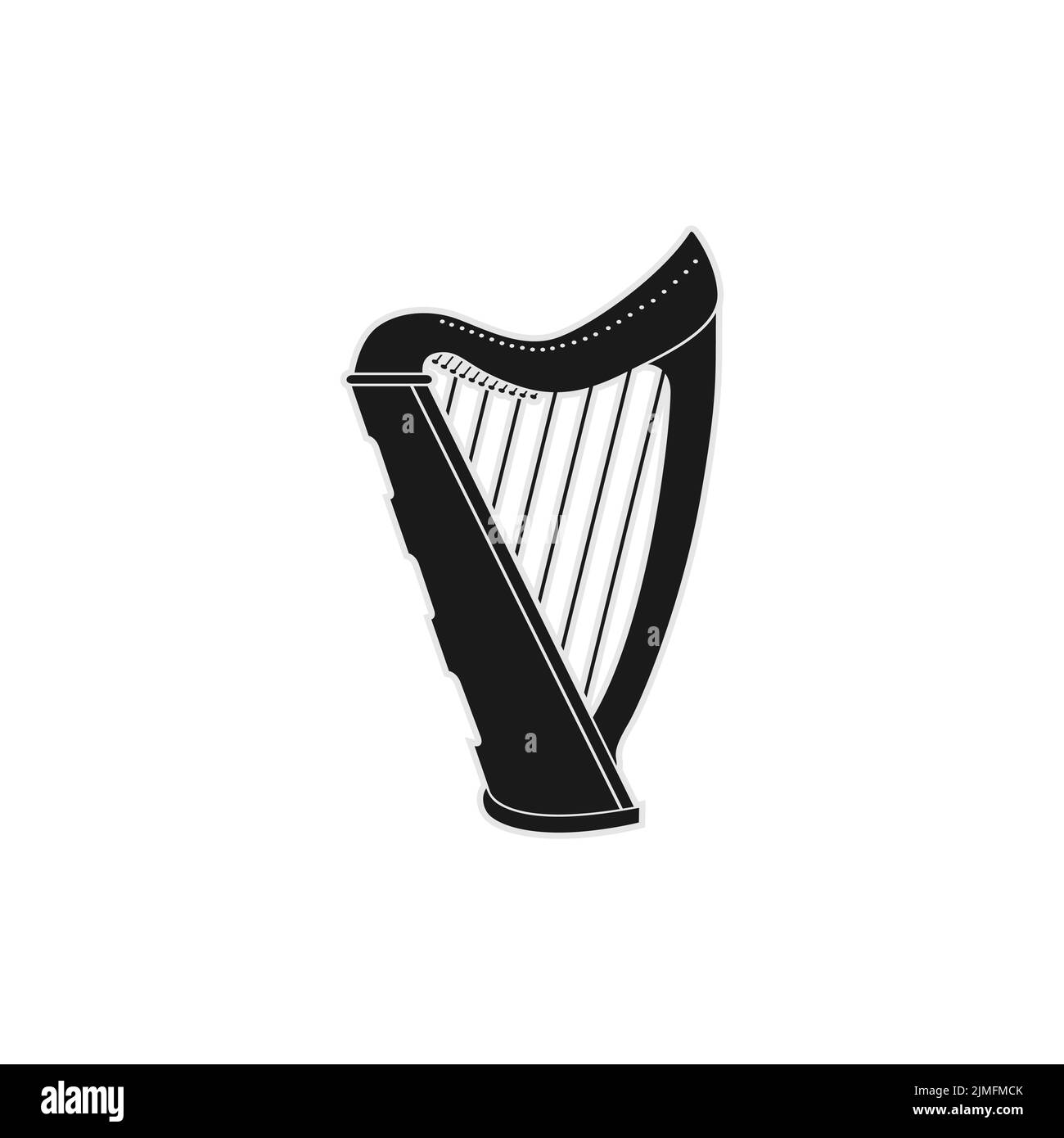 Harp Symphony Musik Vektor Design Inspiration Stock Vektor