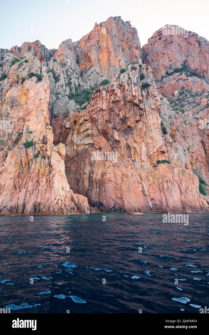 Naturschutzgebiet Scandola, Insel Korsika. Seascape, Südfrankreich Stockfoto