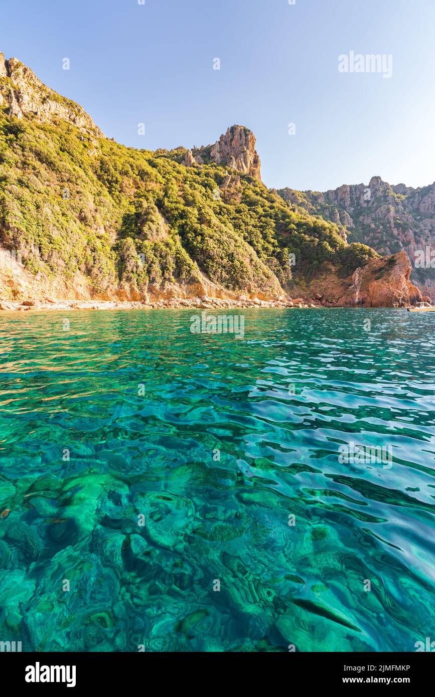 Naturschutzgebiet Scandola, Insel Korsika. Seascape, Südfrankreich Stockfoto