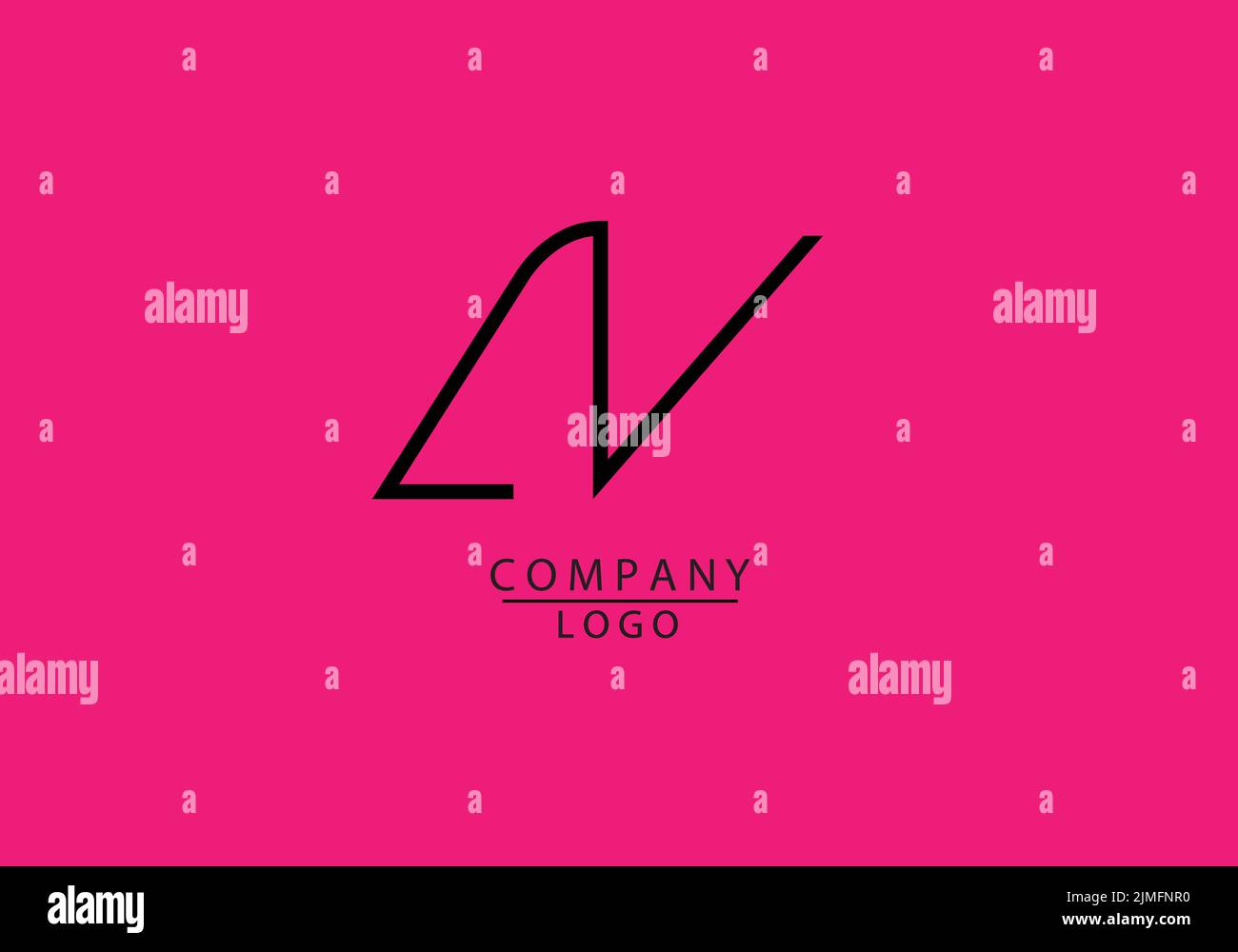 Abstrakte Alphabete Buchstaben AV oder Ein V-Logo Stock Vektor