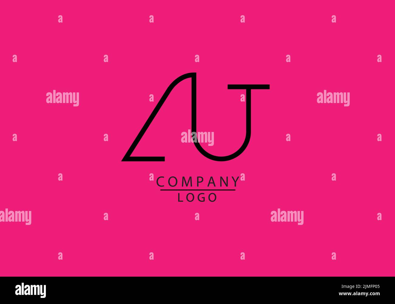 Abstrakte Alphabete Buchstaben AJ oder Ein J-Logo Stock Vektor