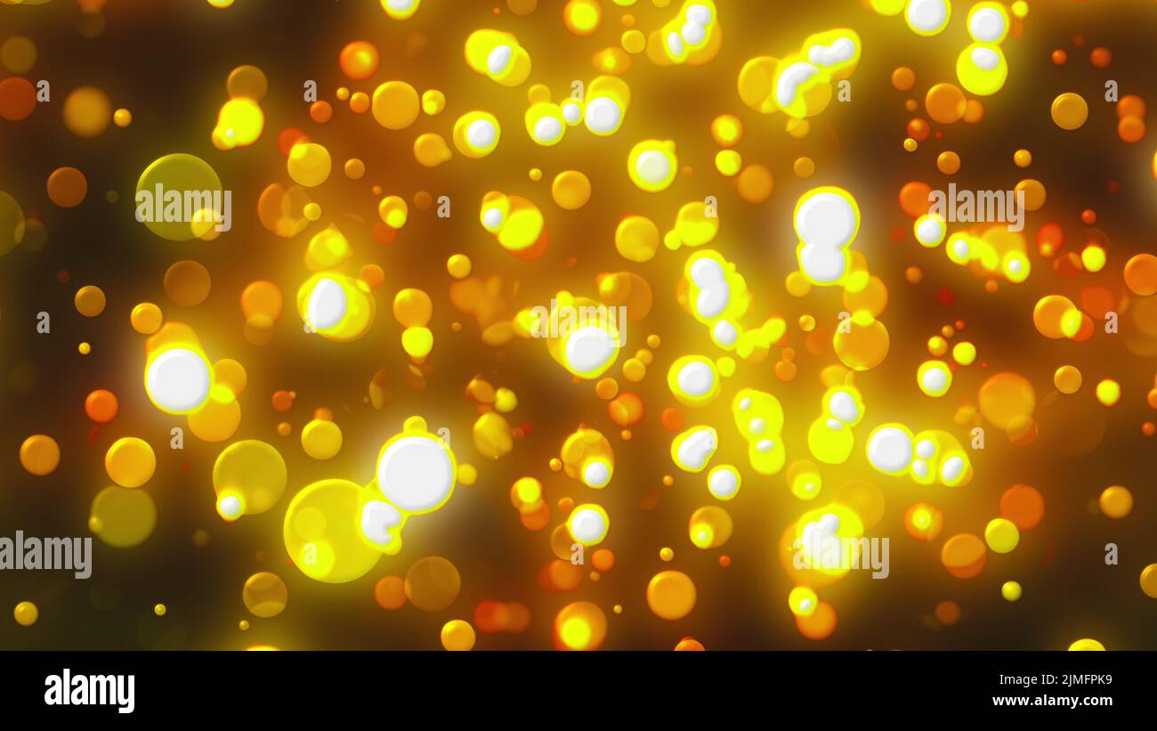 Weihnachten Hintergrund mit glitzerndem Gold Kreise bokeh. Computer generierten 3D-Rendering Stockfoto