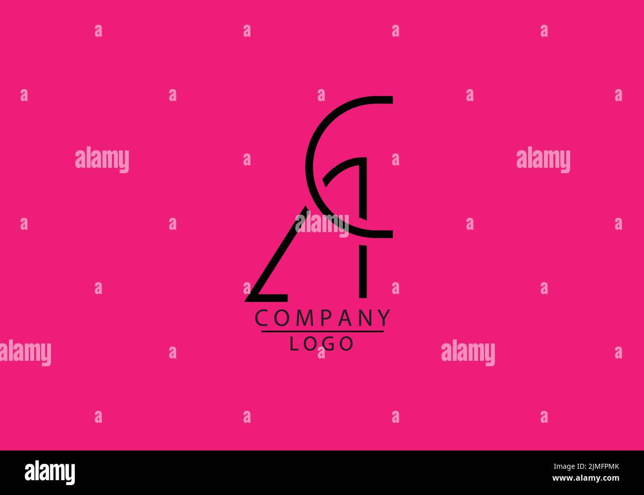 Abstrakte Alphabete Buchstaben AC oder C Logo Stock Vektor