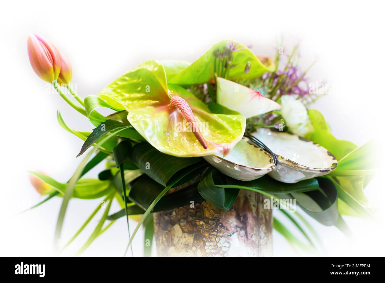 Blumenschmuck, schöner blühender Strauß Stockfoto