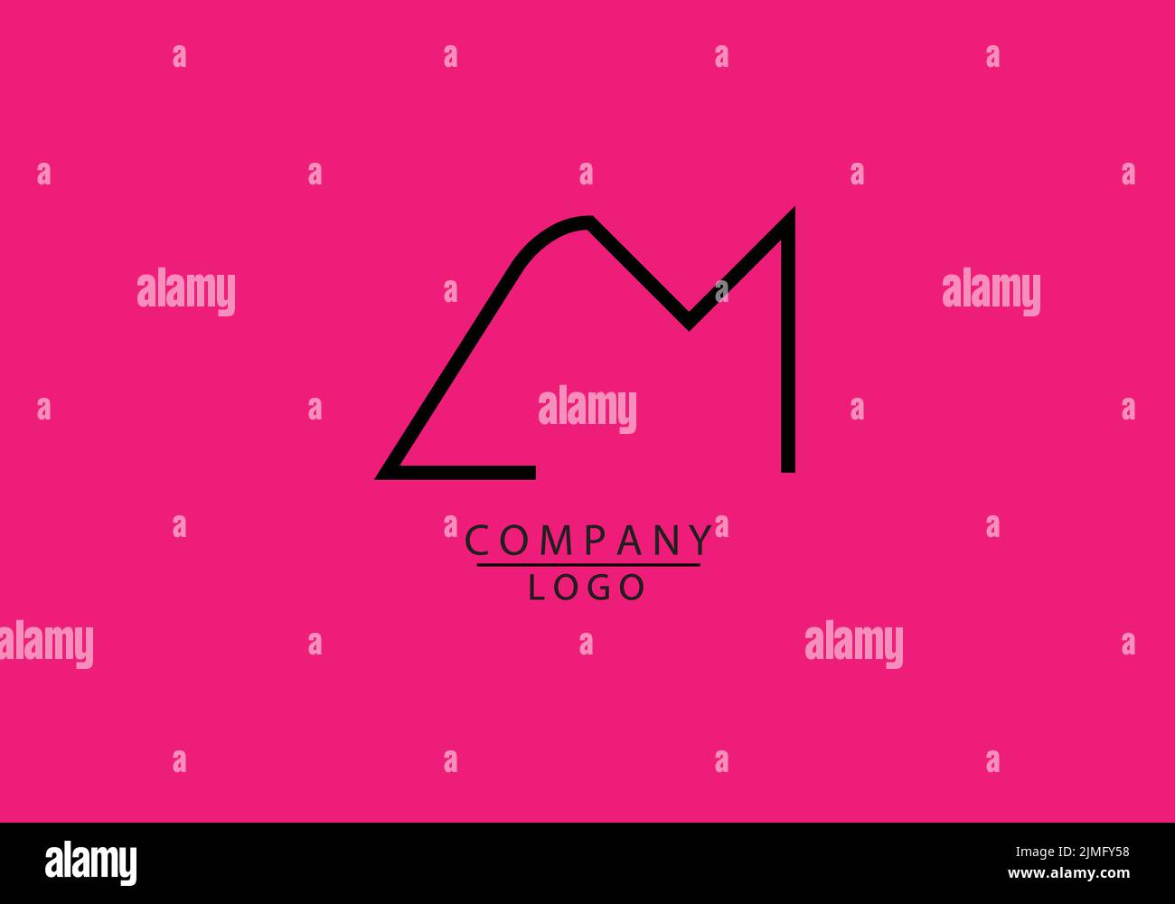 Abstrakte Alphabete Buchstaben AM oder Ein M-Logo Stock Vektor