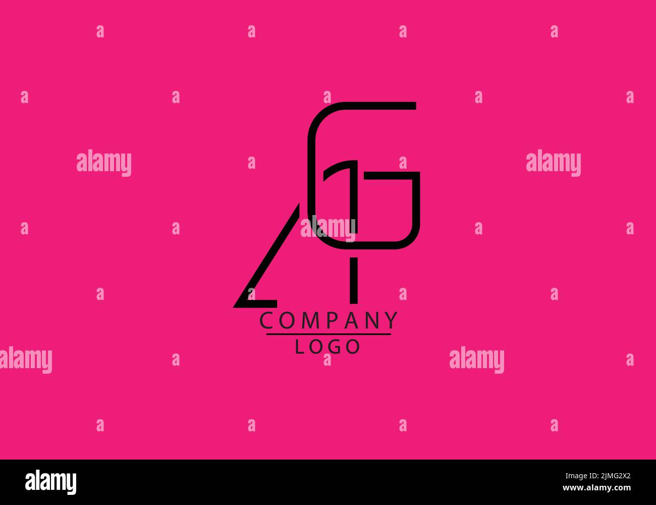 Abstract Alphabets Letters AG oder Ein G-Logo Stock Vektor