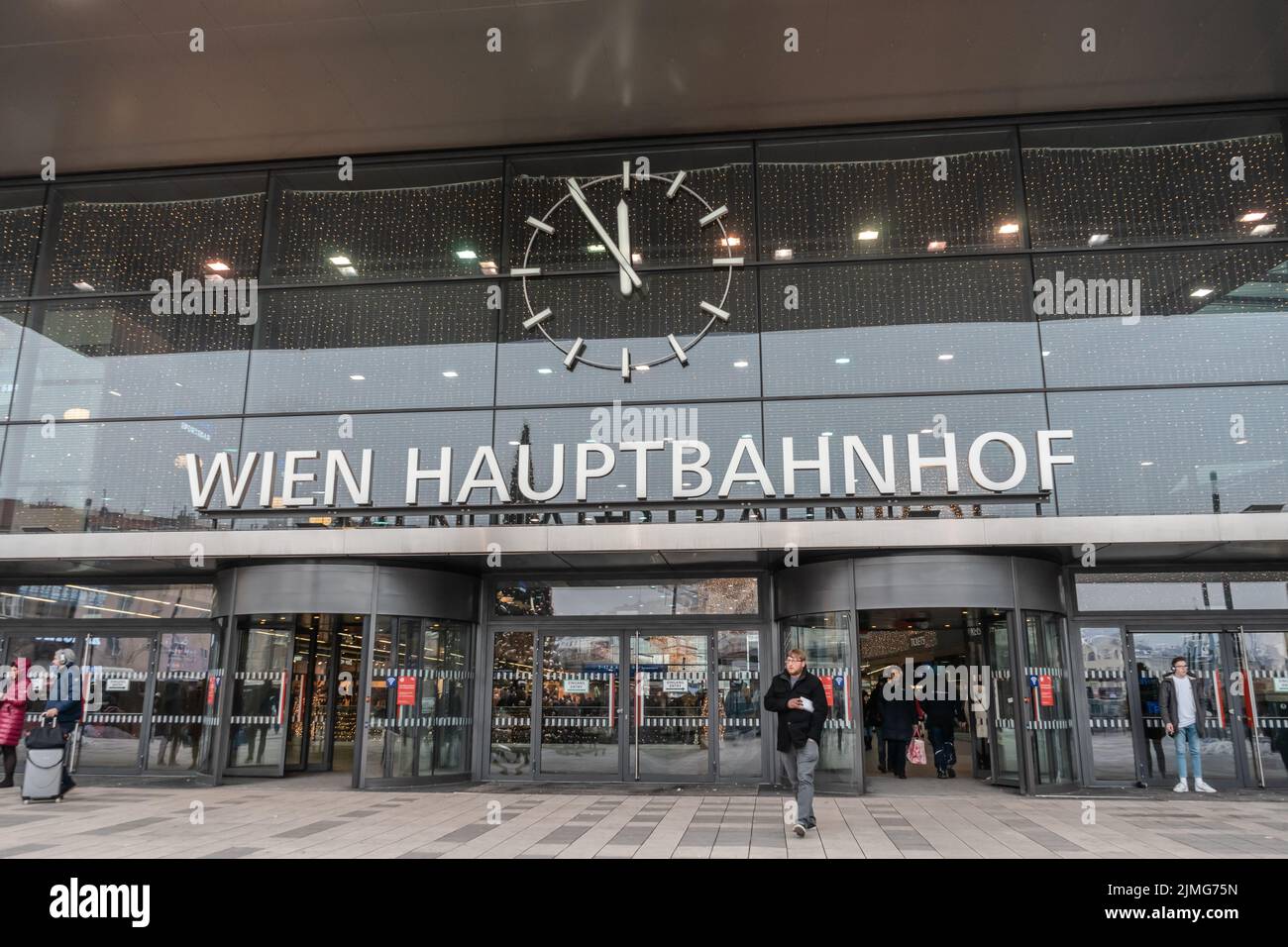 Der Hauptbahnhof in Wien Stockfoto