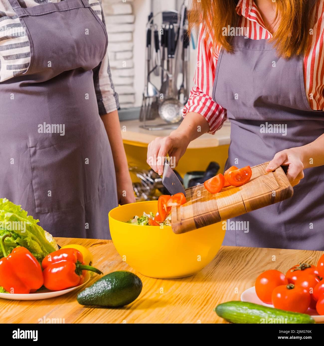 Gesunde Ernährung Kochen Bio-Tomaten Schüssel Salat Stockfoto
