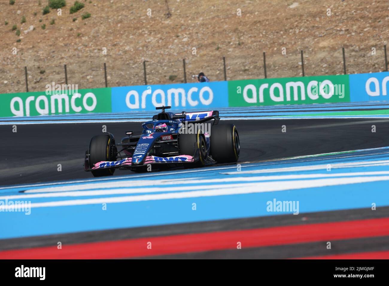 jul 22 2022 Le Castellet, Frankreich - F1 2022 Frankreich GP - freies Training 2 - Fernando Alonso (SPA) Alpine A522 Stockfoto