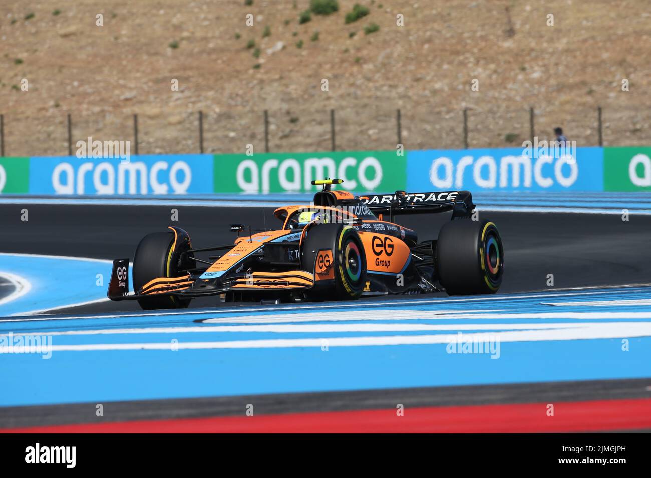 jul 22 2022 Le Castellet, Frankreich - F1 2022 Frankreich GP - freies Training 2 - Lando Norris (GBR) McLaren MCL36 Stockfoto