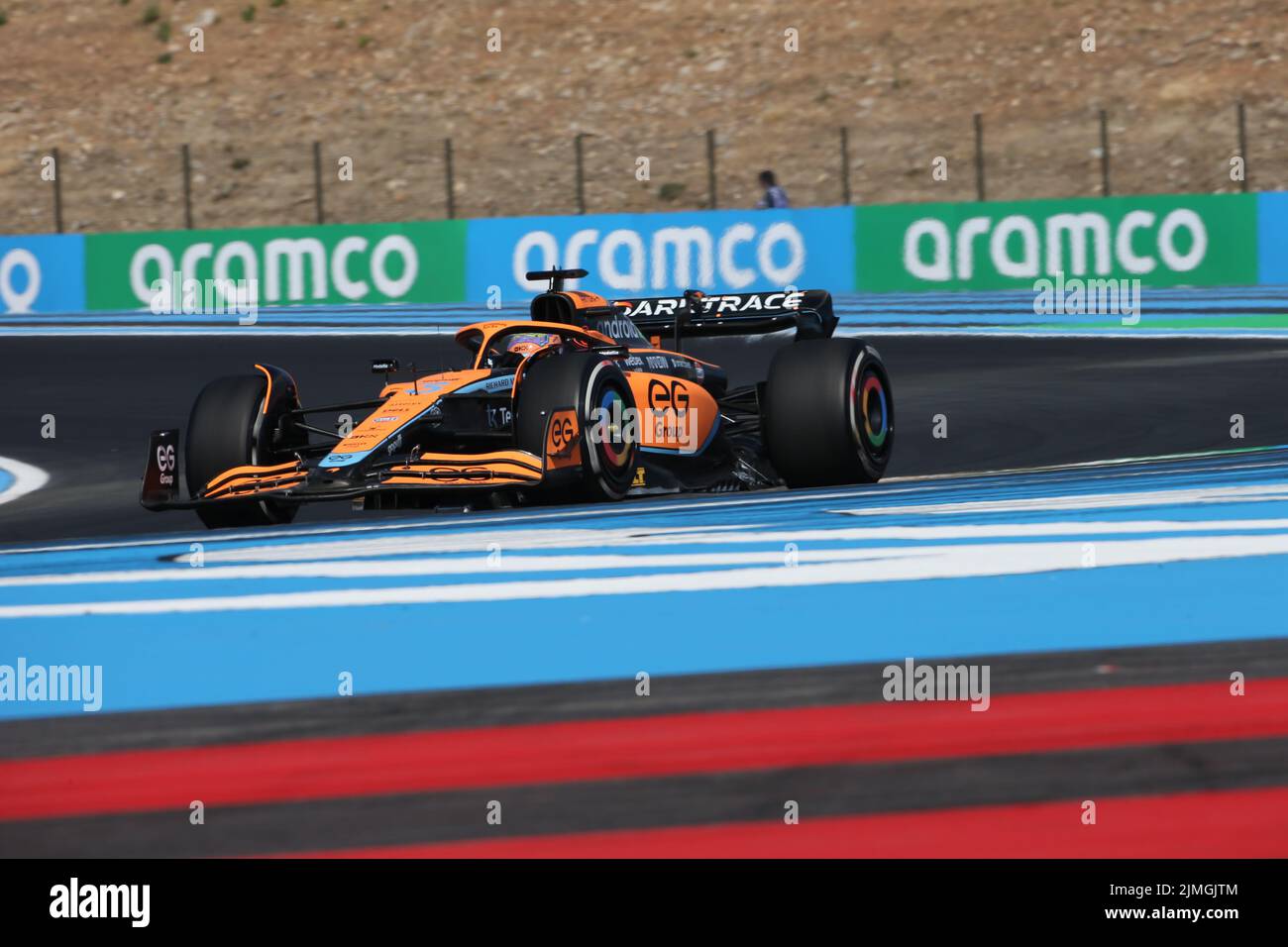 jul 22 2022 Le Castellet, Frankreich - F1 2022 Frankreich GP - freies Training 2 - Daniel Ricciardo (AUS) McLaren MCL36 Stockfoto