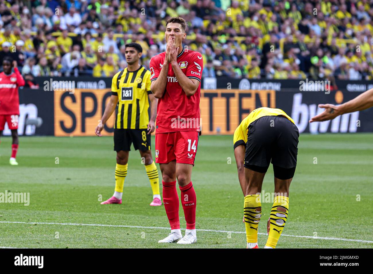 DORTMUND, DEUTSCHLAND 6. AUGUST Patrik Schick von Bayer Leverkusen