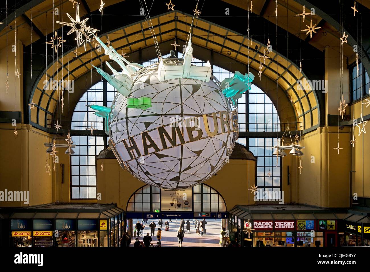 Hamburg Ballon im Hauptbahnhof, Hamburg, Deutschland, Europa Stockfoto