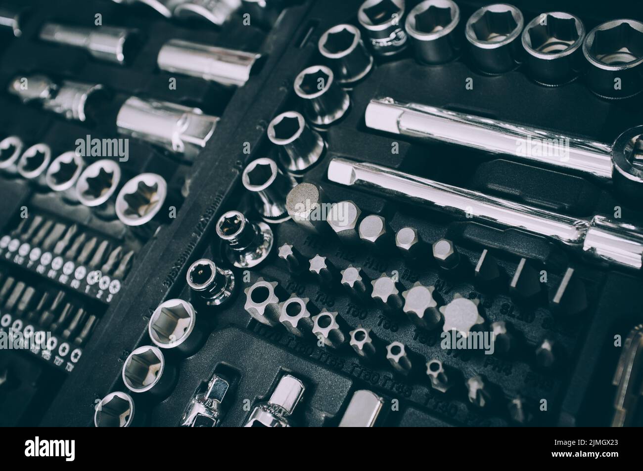 Mechanische unverzichtbare Instrumente Schraubenschlüssel Werkzeuge Stockfoto